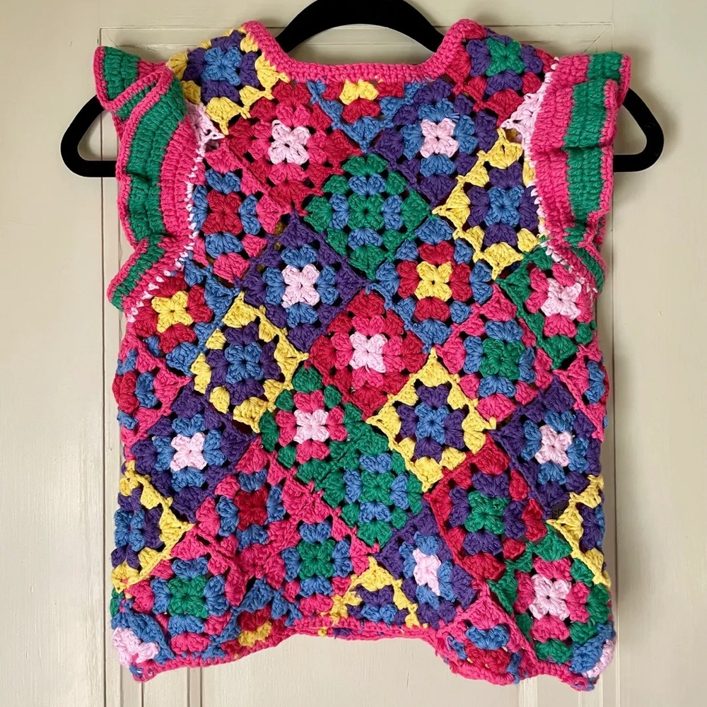 FARM Rio Crochet Square Vest